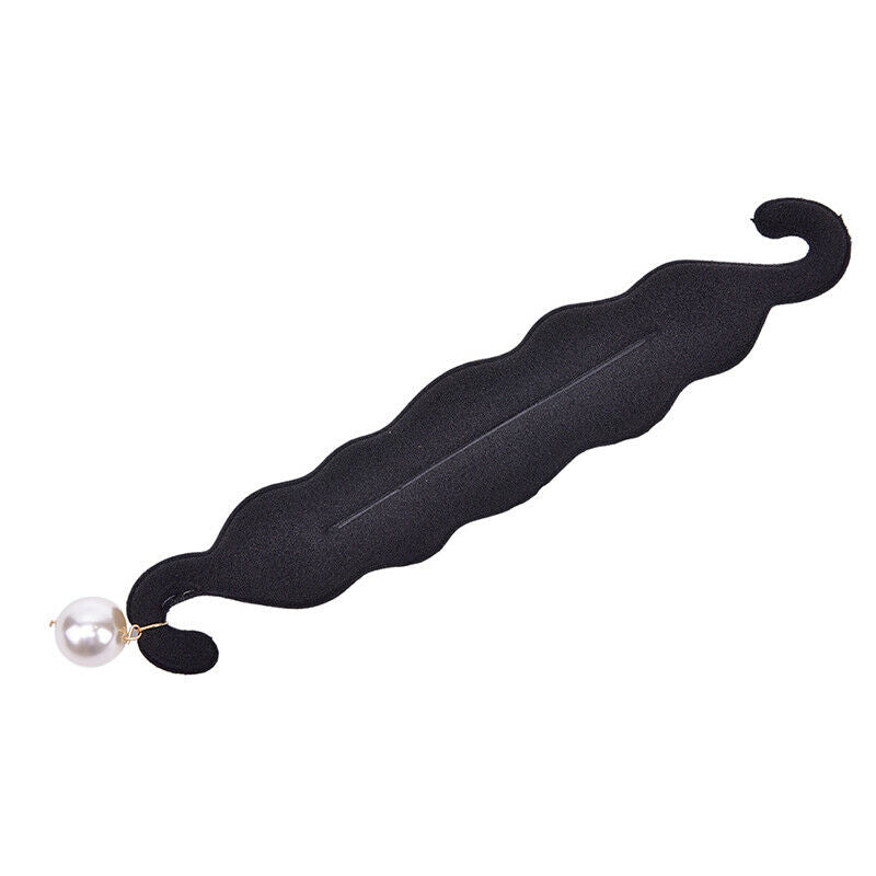 2PCS Magic Sponge Clip Foam Donut Hair Styling Bun Curler Maker Ring TwistBDAU