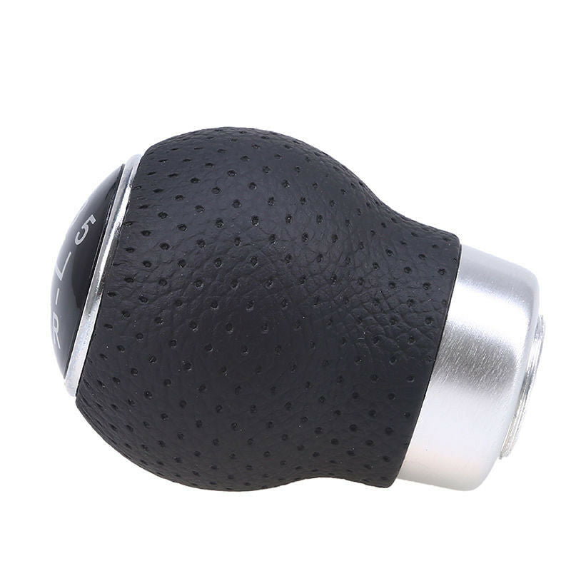 Universal Black Leather Car 5-Speed Gear Shift Knob Stick Manual Shifter Lever