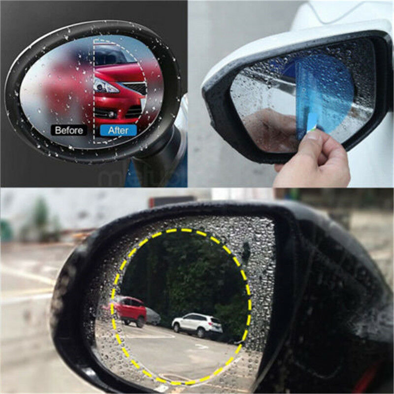 4X Car Anti Fog Anti-glare Rainproof Rearview Mirror Trim Film Cover Accessories