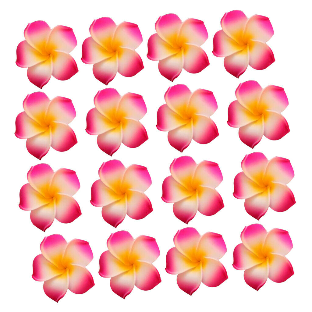 100x Wedding Party Hawaiian Frangipani Foam Plumeria Flower Head Rose Red