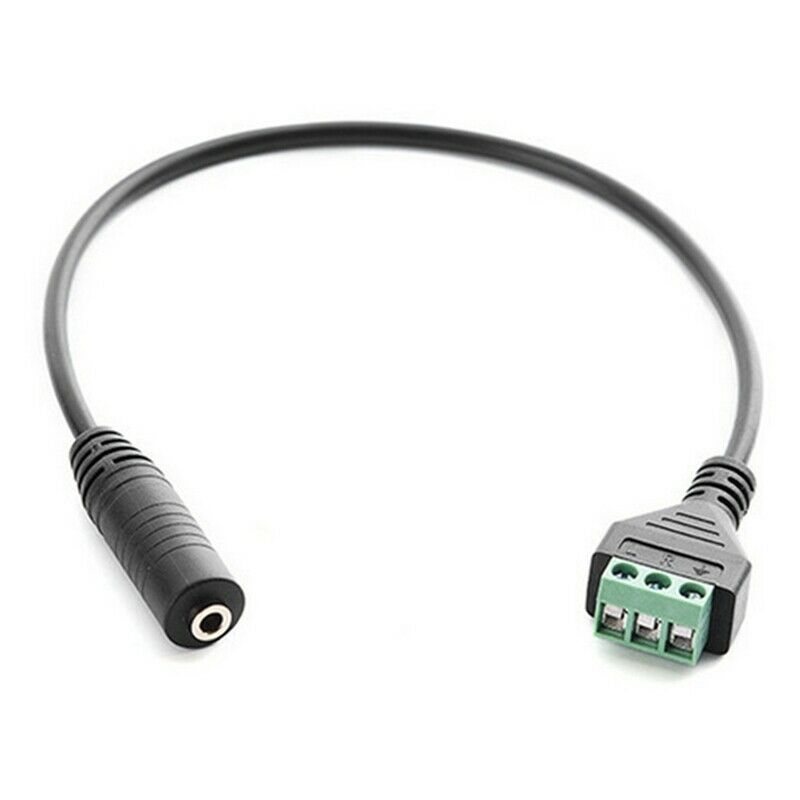3.5 mm Male 3 Pin 3.5 mm 3 Pin Pole Stereo Male to AV Screw Terminal Stereo JaI4