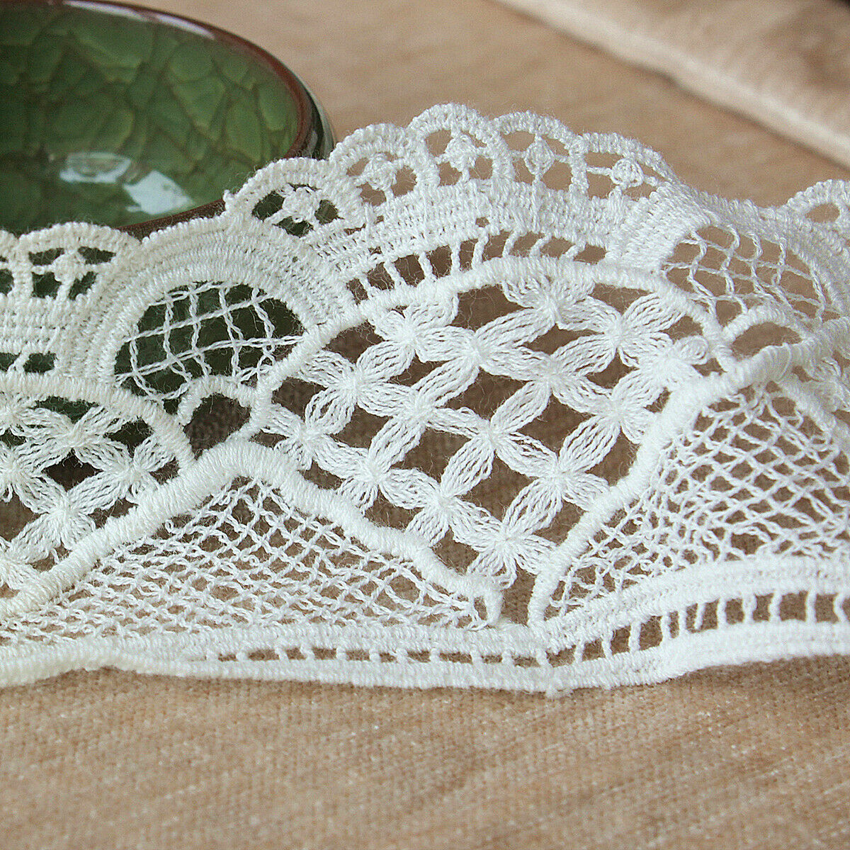 2 Yards White Cotton Lace Crochet Trim DIY Costume Sewing Accessory 5.5cm wide