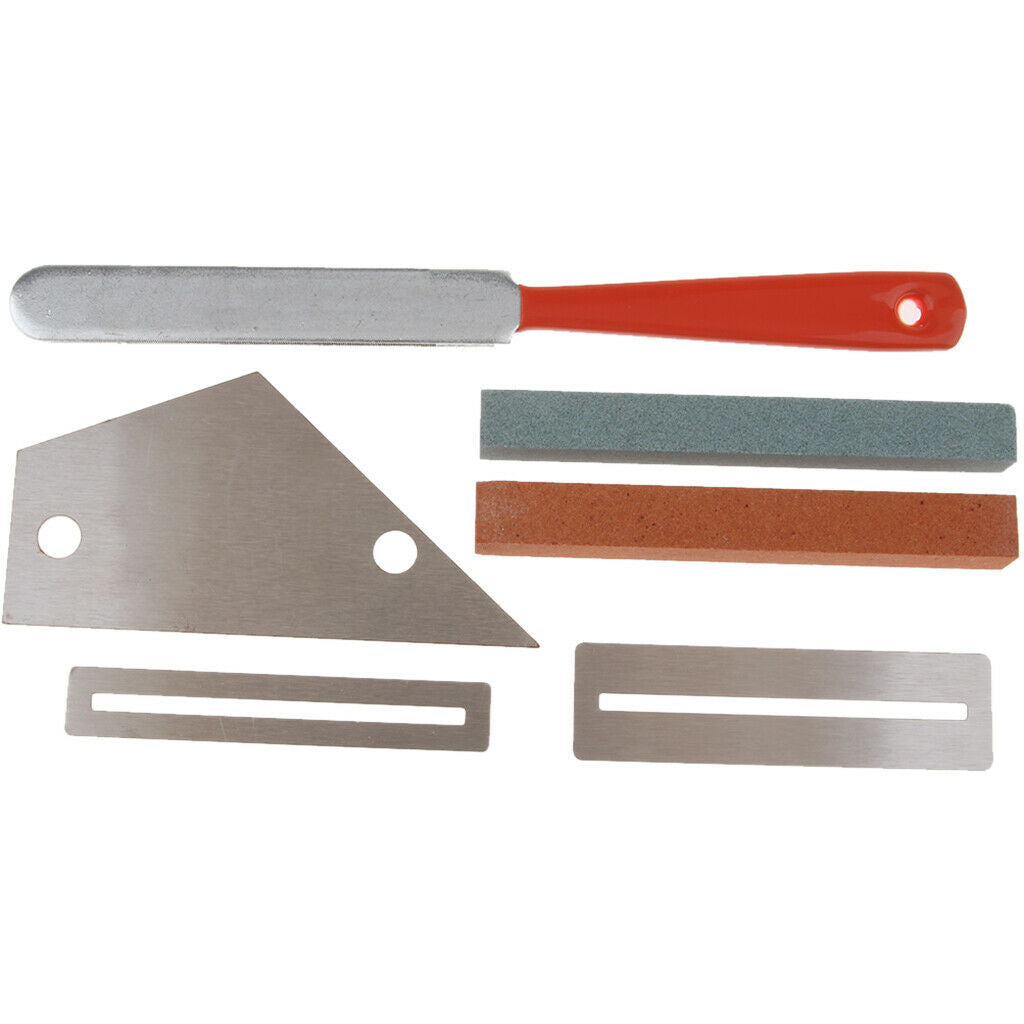 2 Pack Guitar Parts Set Fret Rocker Fret File Grinding Stone Fretboard Guard