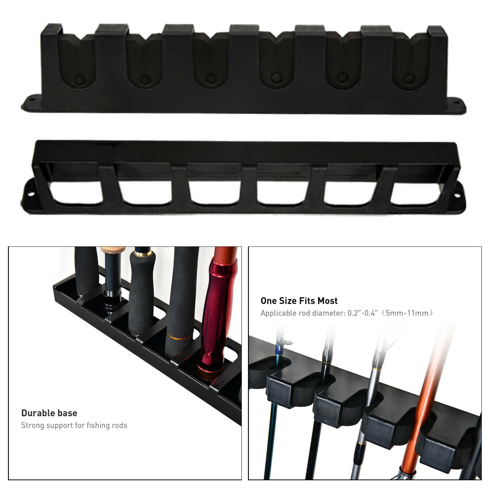 6 Rod Fishing Rod Rack Tackle for Sports Outdoor Indoor Fishing Accessories