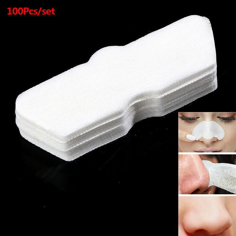 100Pcs Disposable Nose Skin Care Cleaner Paper Blackhead Removal Makeup PadB XC