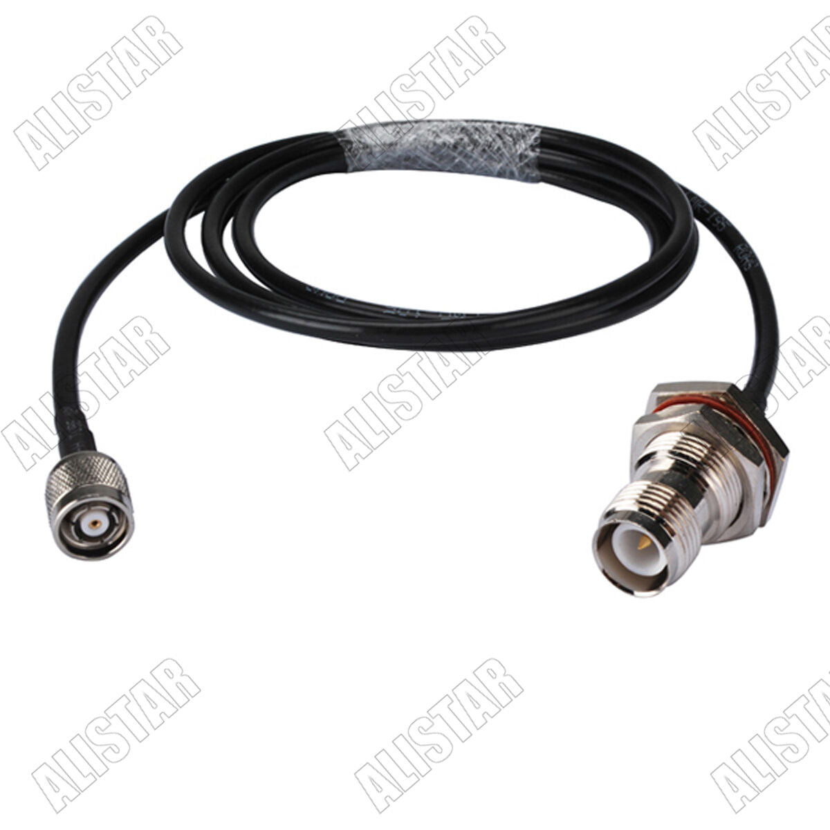 RG58 2M RP-TNC Male to RP-TNC Female Bulkhead O-Ring RF Pigtail Cable For Wifi