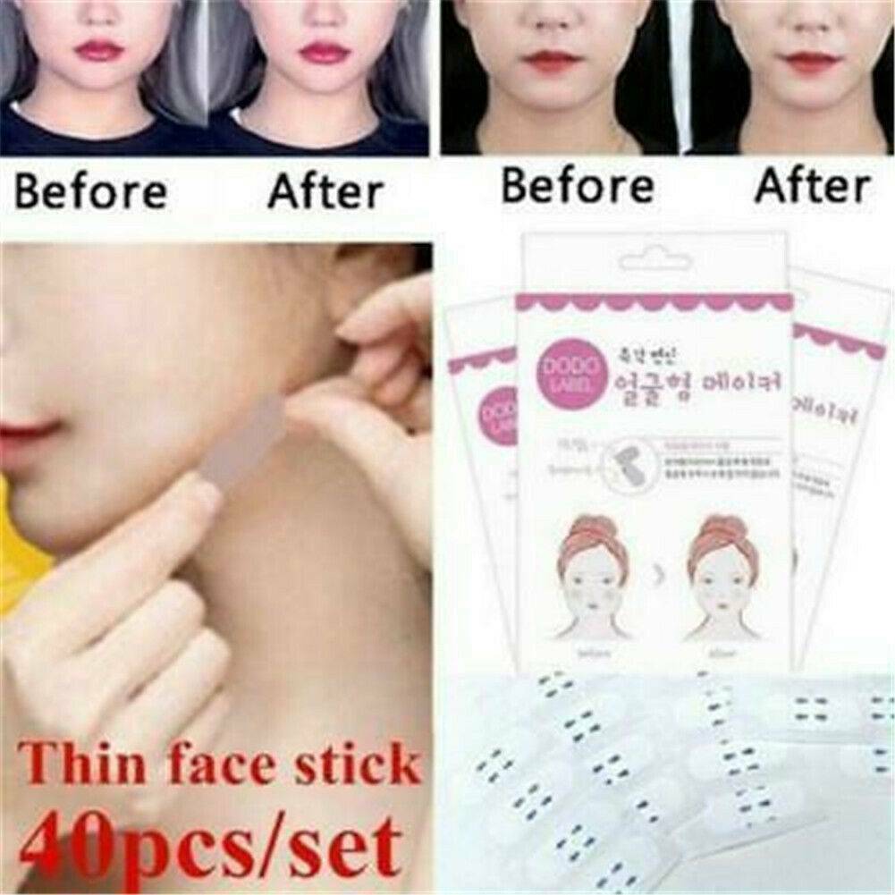 40Pcs V Face Shape Stickers Face Lift Up Fast Work Maker Chin Tape Makeup Tools