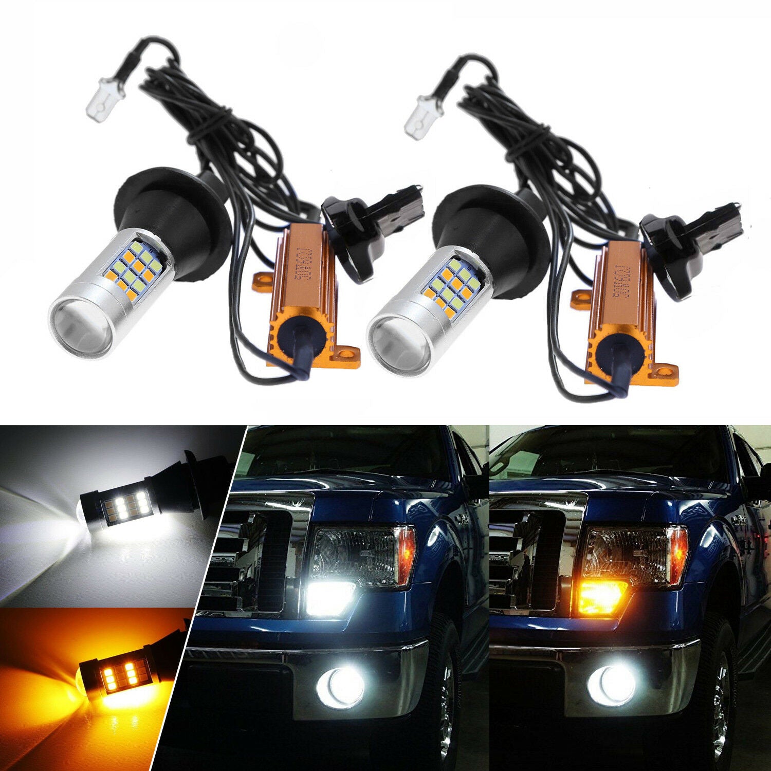 For Ford F-150 F-250 F-350 LED Daytime Running Lights/Turn Signal Conversion Kit