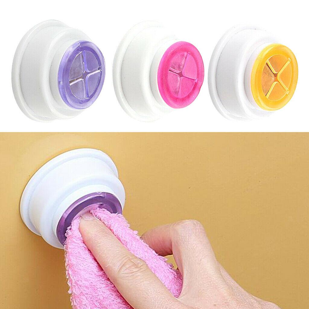 3 Pieces Tea Towel Holder Push In Dishcloth Hanger Wall Rack Bathroom New