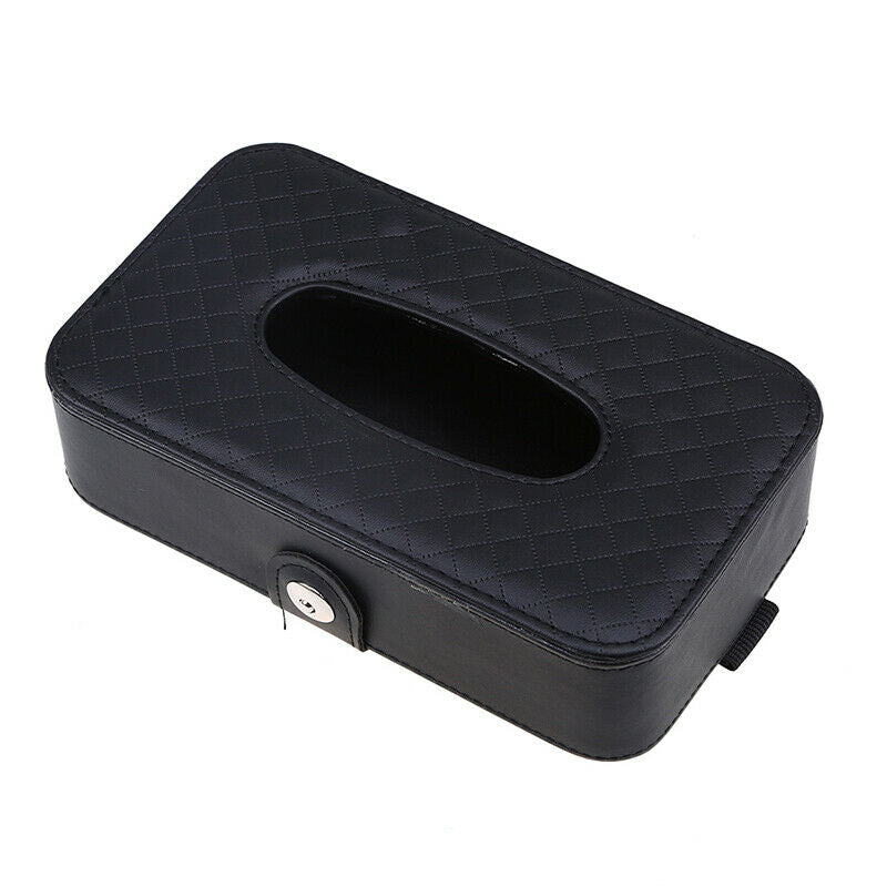 1PC Car Tissue Box Universal Leather Organizer Napkin Holder Paper Towel Storage