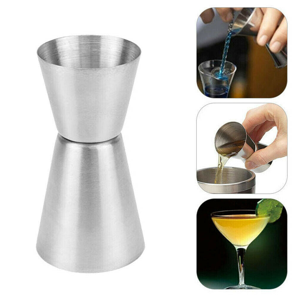 15/30ml Cocktail Double Shot Measuring Cup Stainless Steel Kitchen Tool Mystic