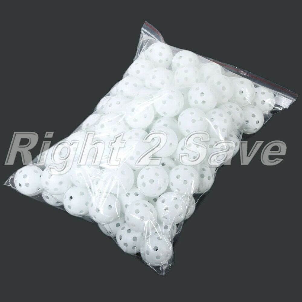50Pcs Golf Practice Balls Plastic  Airflow Hollow Sports Training Tennis