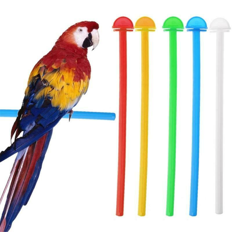 Parrot Perch Plastic Stand Training Bar Easy to Install Cage Accessories