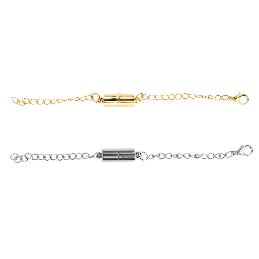 2 Pieces Necklace Extender Chains Set Jewelry Extenders Bracelet Extender with