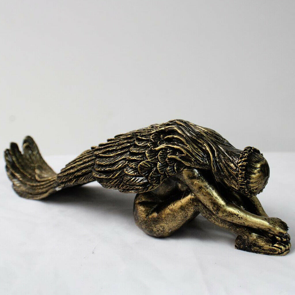 Angel Figures Vivid Angel Fairy Statue Art Crafts Desktop Decor Gift Golden