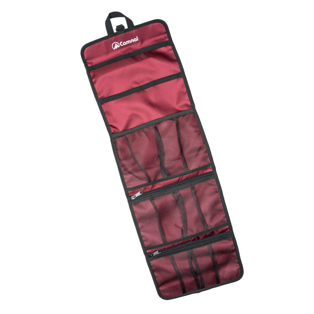 Rock Climbing Carabiner Storage Bag Hardware Buckle Holder Pouch Purple Red
