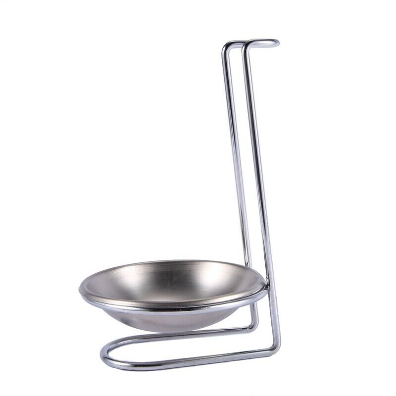 Stainless Steel Spoon Rest Holder,Long Handle Vertical Saving Soup Ladles HoldS9