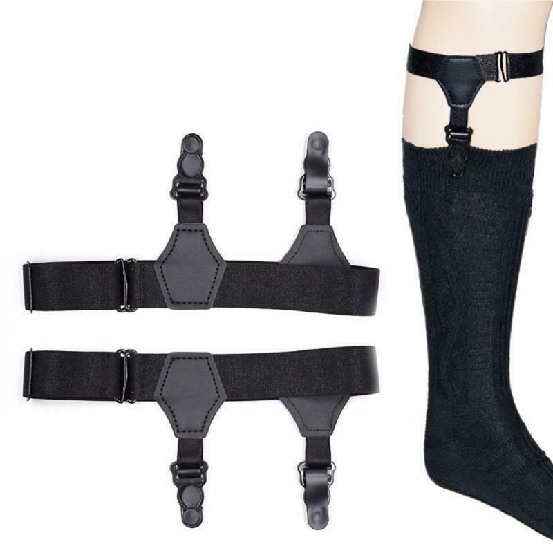 Adjustable Men Sock Single Duck-Mouth Garter Suspenders Braces Clip Belt Hold Up