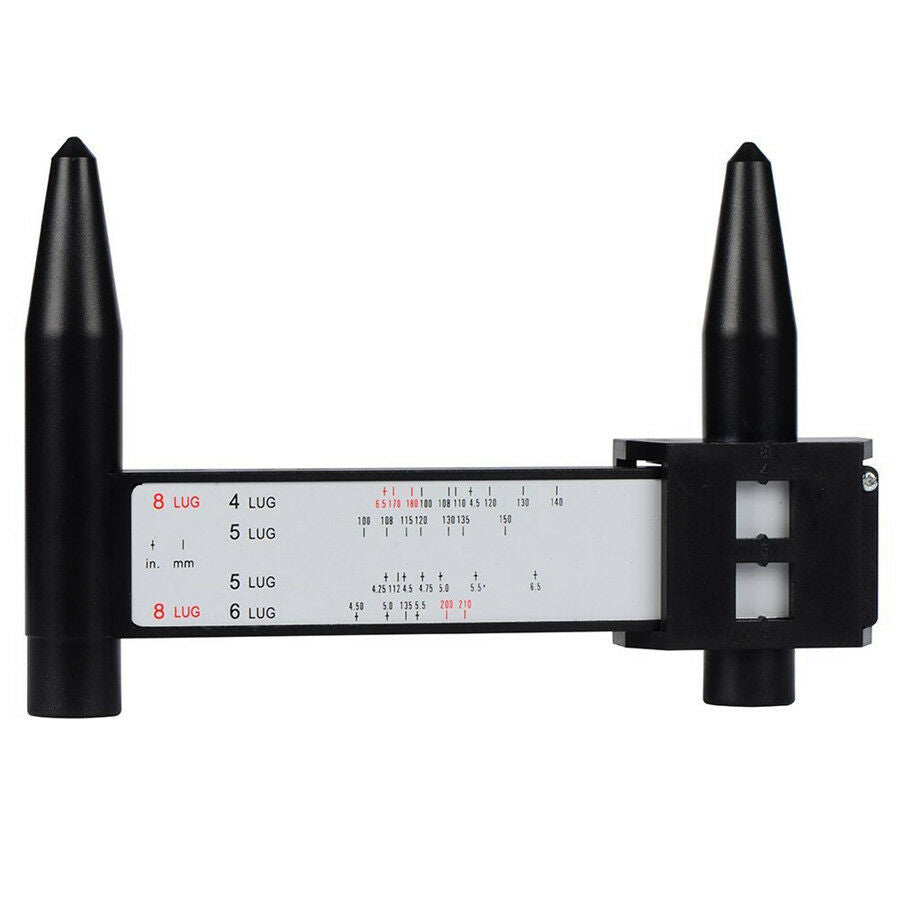 Precise Tire Bolts Wheel Rims Ruler Pattern Gauge 4 5 6 8 Lug PCD Measuring Tool