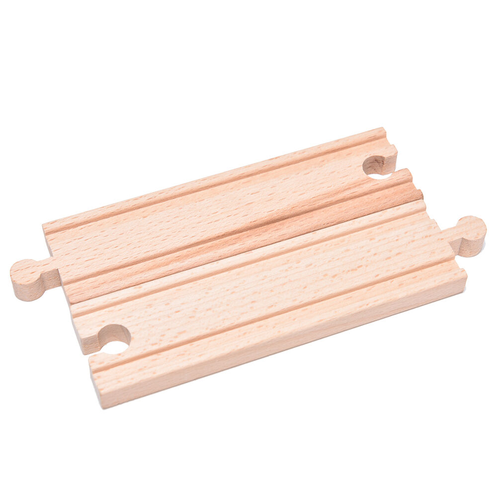 Wooden Train Straight Track Railway Accessorie Compatible All Major Brands.l8
