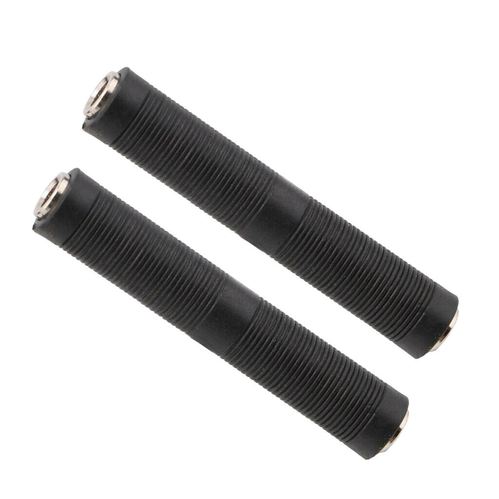 2Pcs Mono 6.35mm 1/4" Female to Female Audio Coupler Adapter