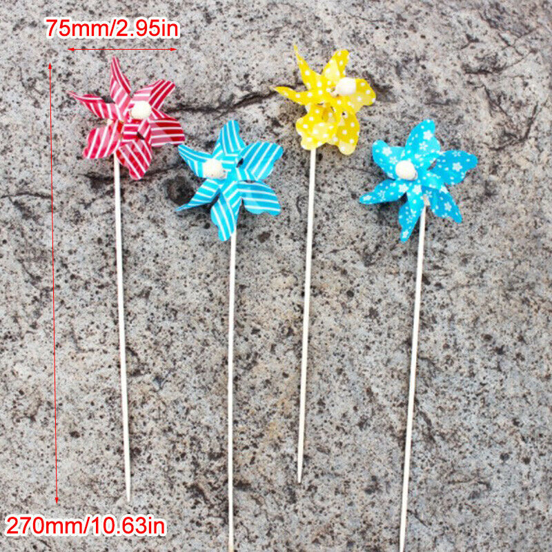 Mini Windmill Wind Spinner Home Garden Yard Decoration Kids Children To.l8