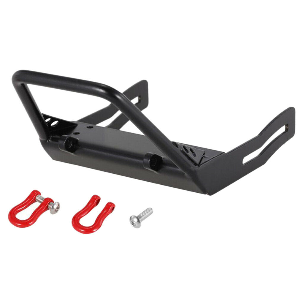 Steel Front Bumper Trapezoid Bull Bar with Shackles for 1/10 Axial SCX10 D90