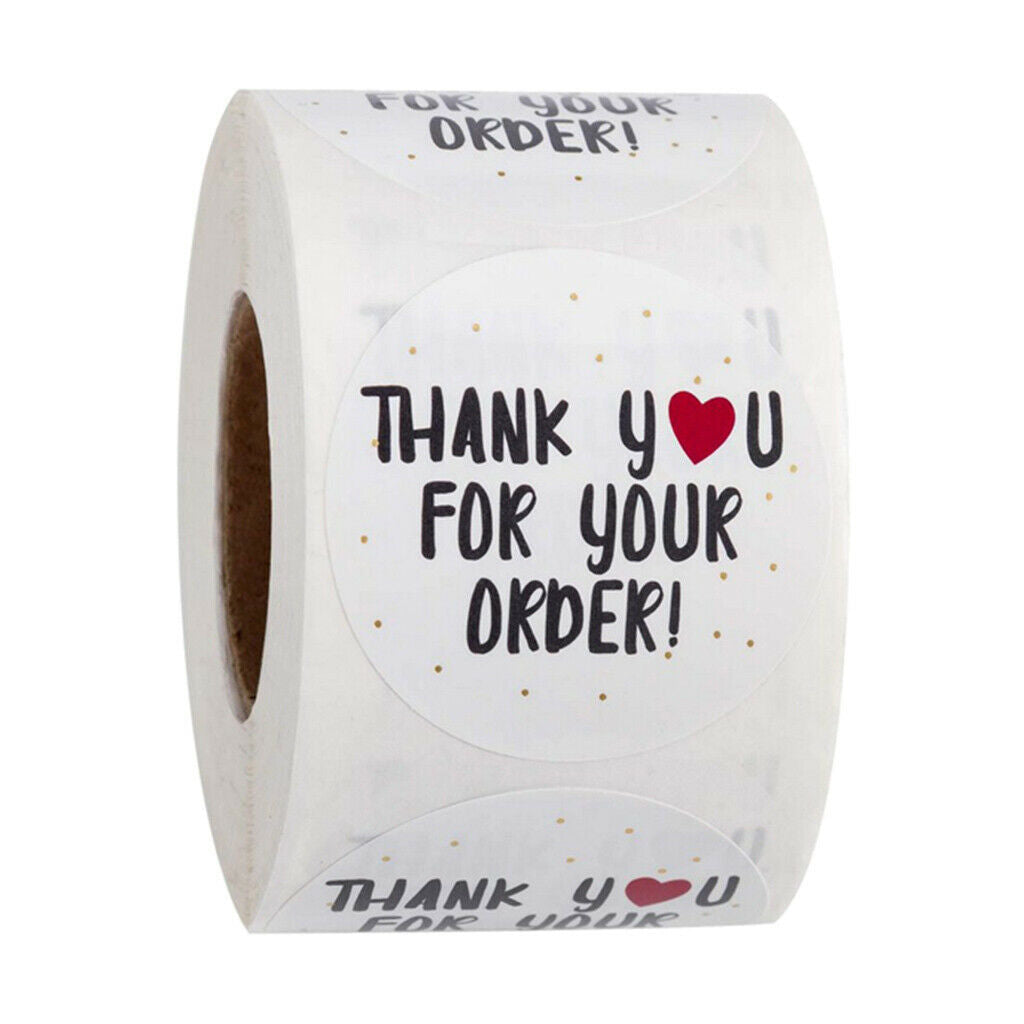 1 Roll Handmade THANK YOU FOR YOUR ORDER Stickers Labels Craft 1"/2.5cm