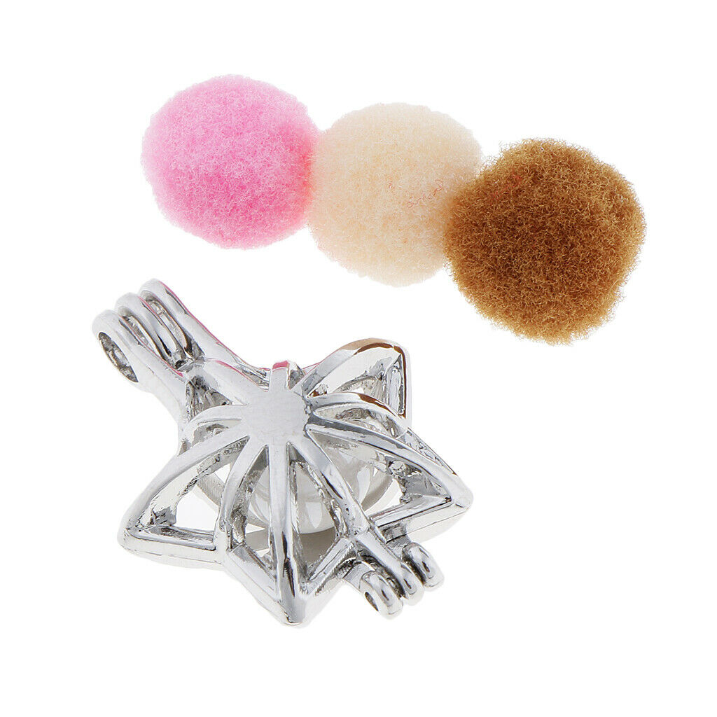Hollow Simulated Pearls Beads Cage Locket Pendant for Jewelry Making Type 2
