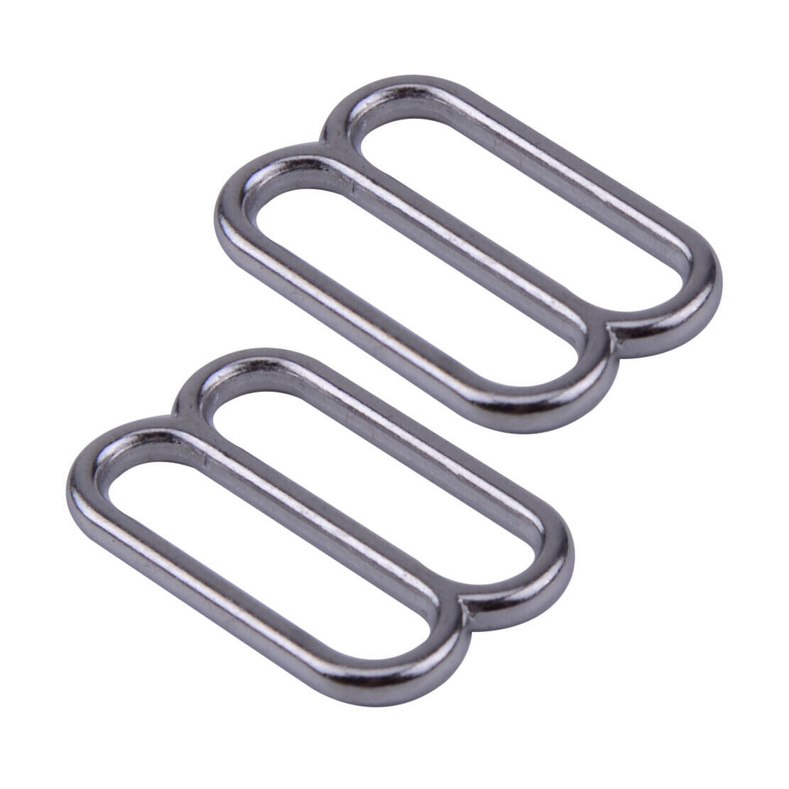 25pcs 15mm Metal Round Tri-Glide Slider Buckles Adjuster for Webbing Strap as