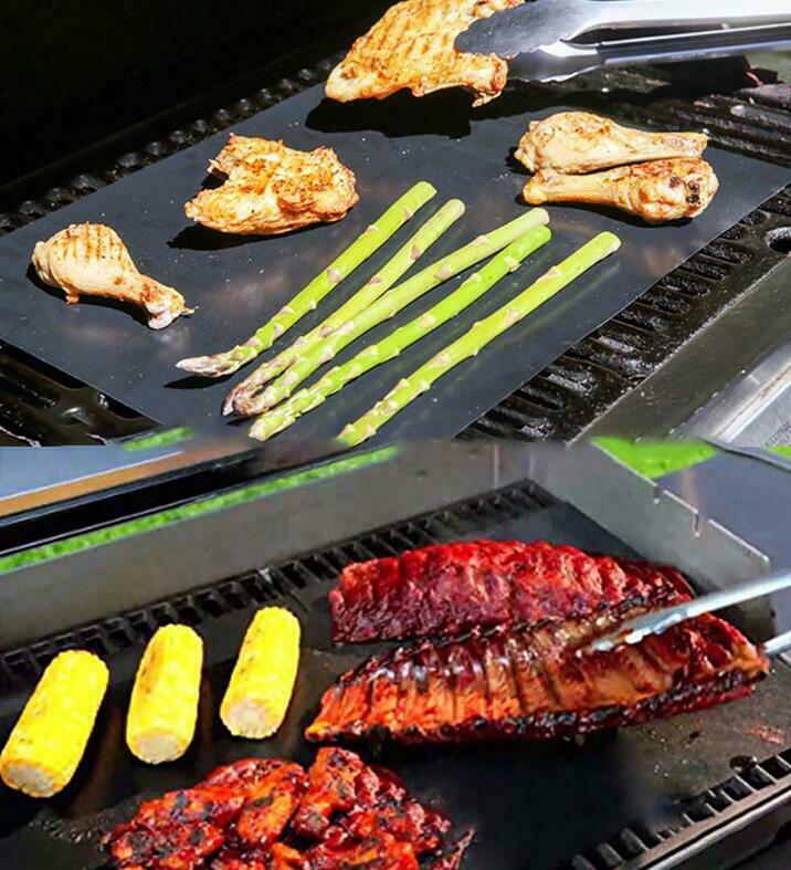 2pcs Non-stick Grill Pad Baking Pad Reusable For Party Grill Mat Tools 40*33cm