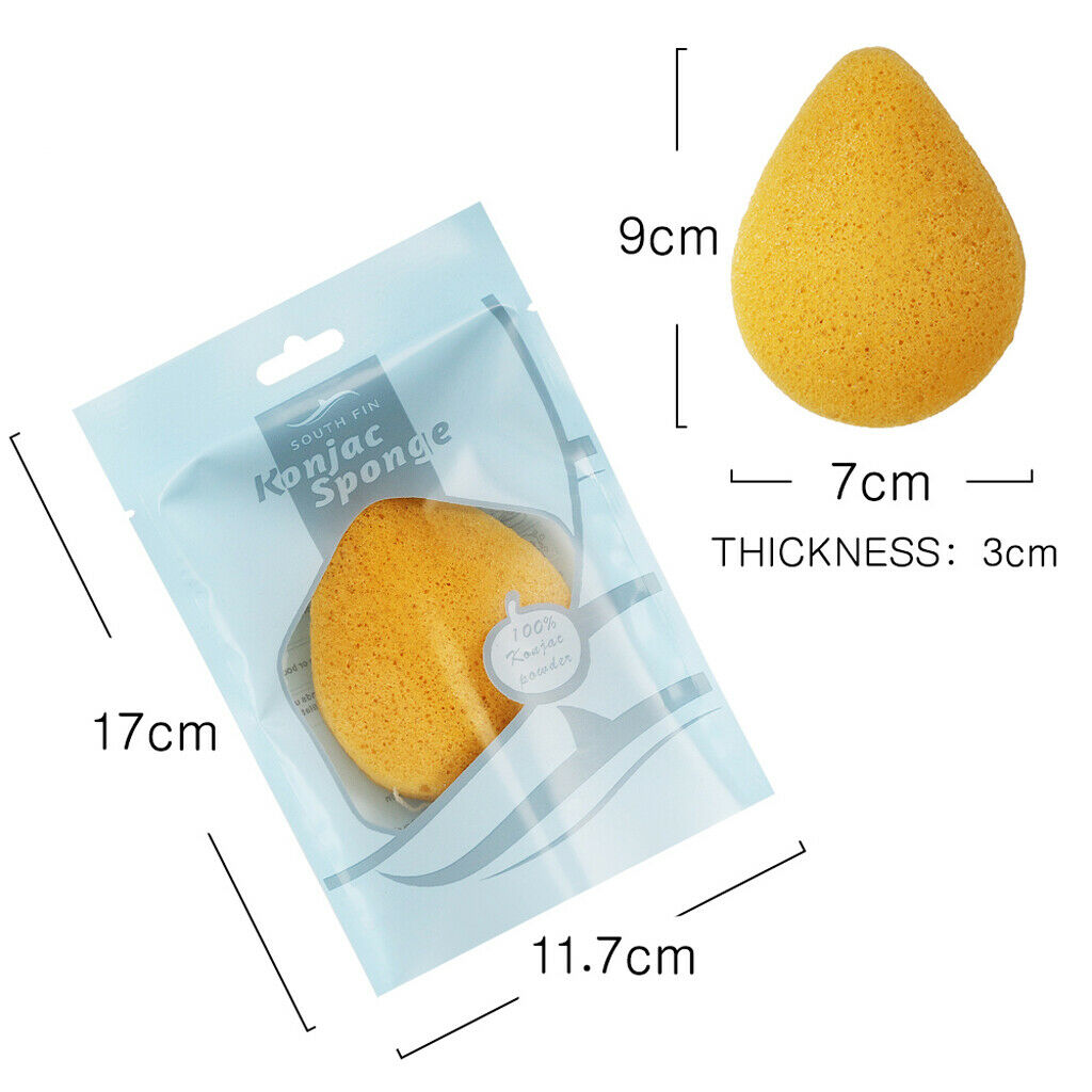 Konjac Face Deep Pore Cleansing Exfoliating Sponge Facial Pad Puff Yellow