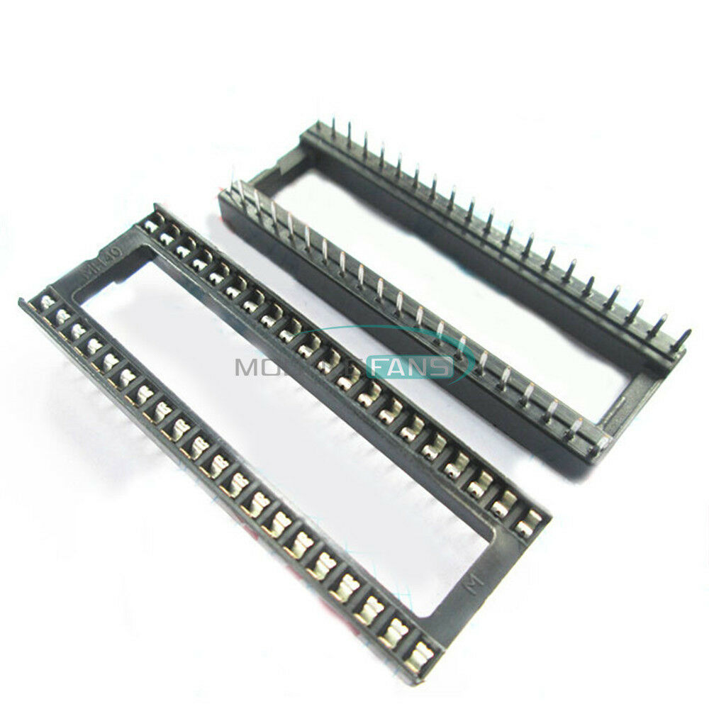 10PCS DIP-40 IC Socket Adaptor Solder Type Socket Pitch Dual Wipe Contact MF