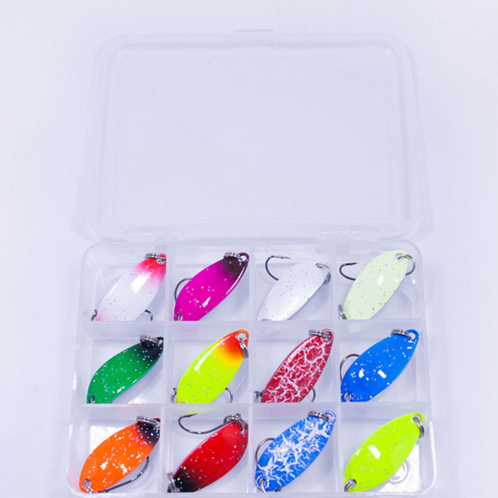 12pcs Trout Spoon  Trout Spoon Spinner Fishing Lures Spoon Lures