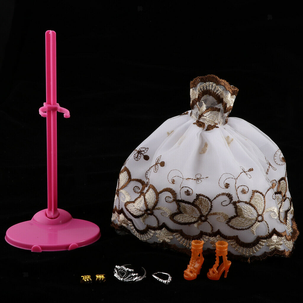 Gorgeous Off Shoulder Evening Dress & Detachable Display Stand For