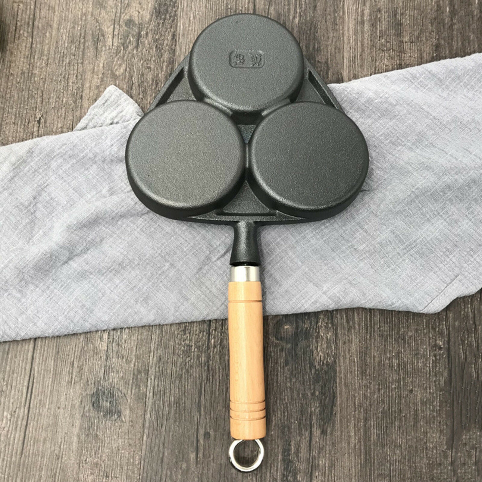 Kitchen 3 Cup Egg Frying Pan Mold Pancake Omelet Pot Induction Hob Cookware