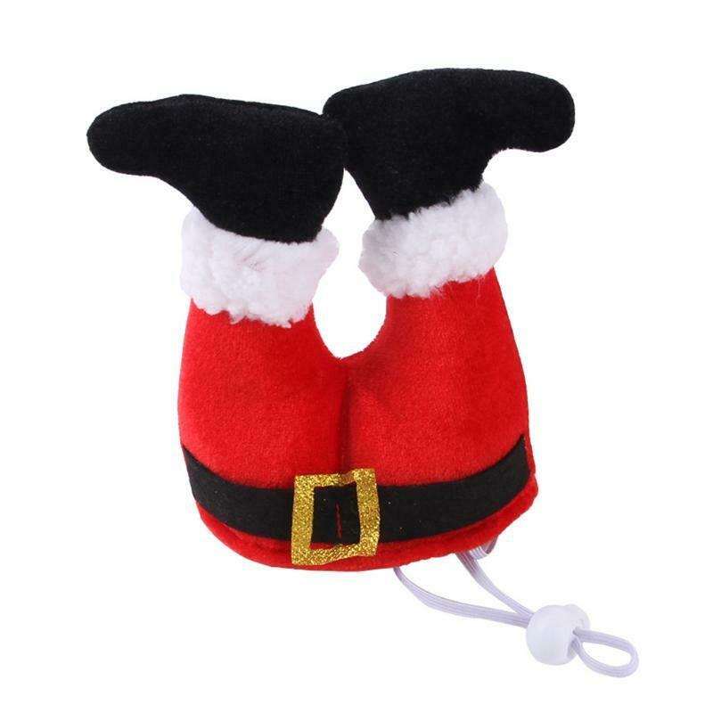Cat Cap Santa Pants Christmas Headwear Soft Comfortable Novelty Pet Hat for Dogs