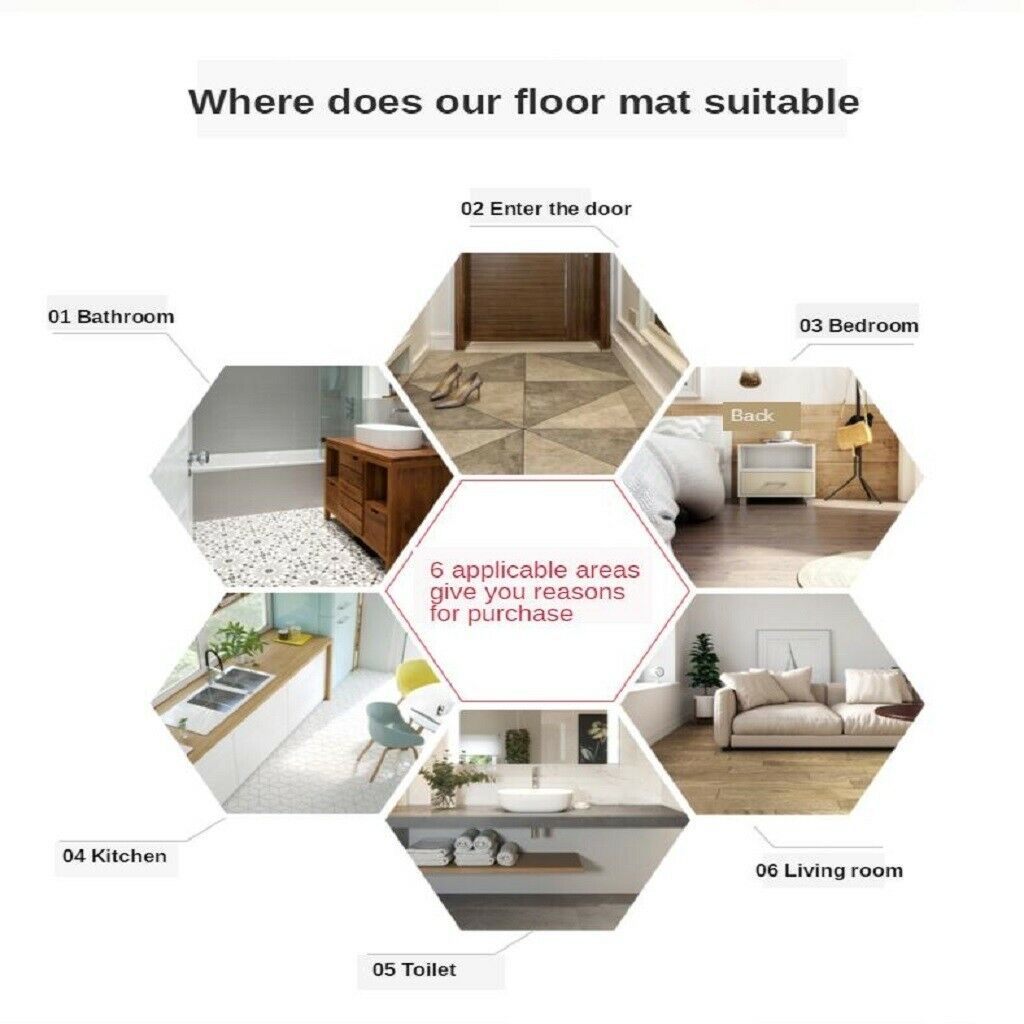 16x24" Doormat Non-slip Backing Mat Living-room Dinning Carpet Floor-Rug
