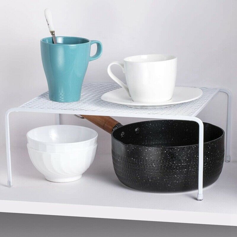 Kitchen Cupboard Organiser Pack Metal Wire Storage Shelfs Insert Rack for KiZ3N6