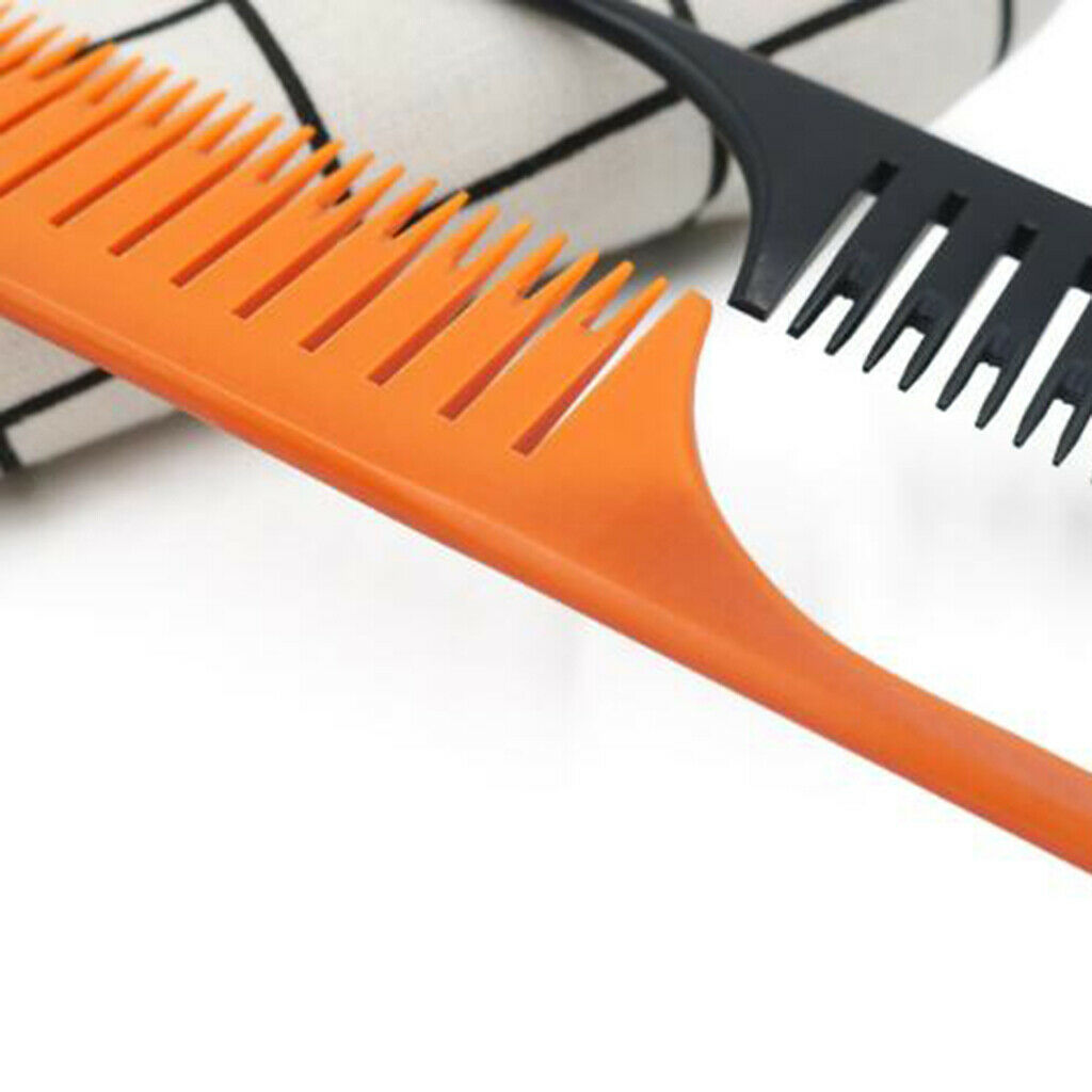 Pink Plastic Reusable Home Hairdressing Shield with Highlight Hair Comb