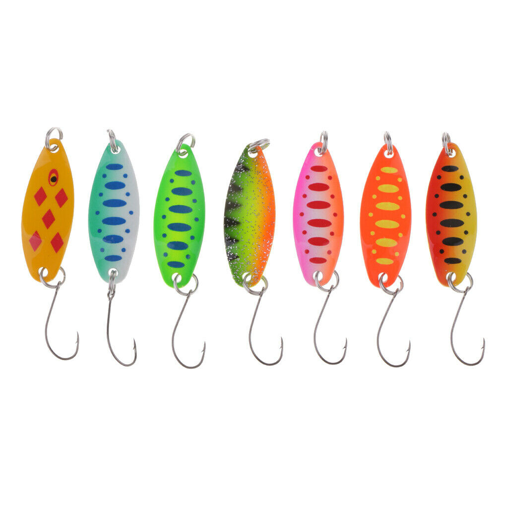 7Pcs   High   Reflective   Fishing   Spoon   Lures   Metal   Sequins   Baits   w