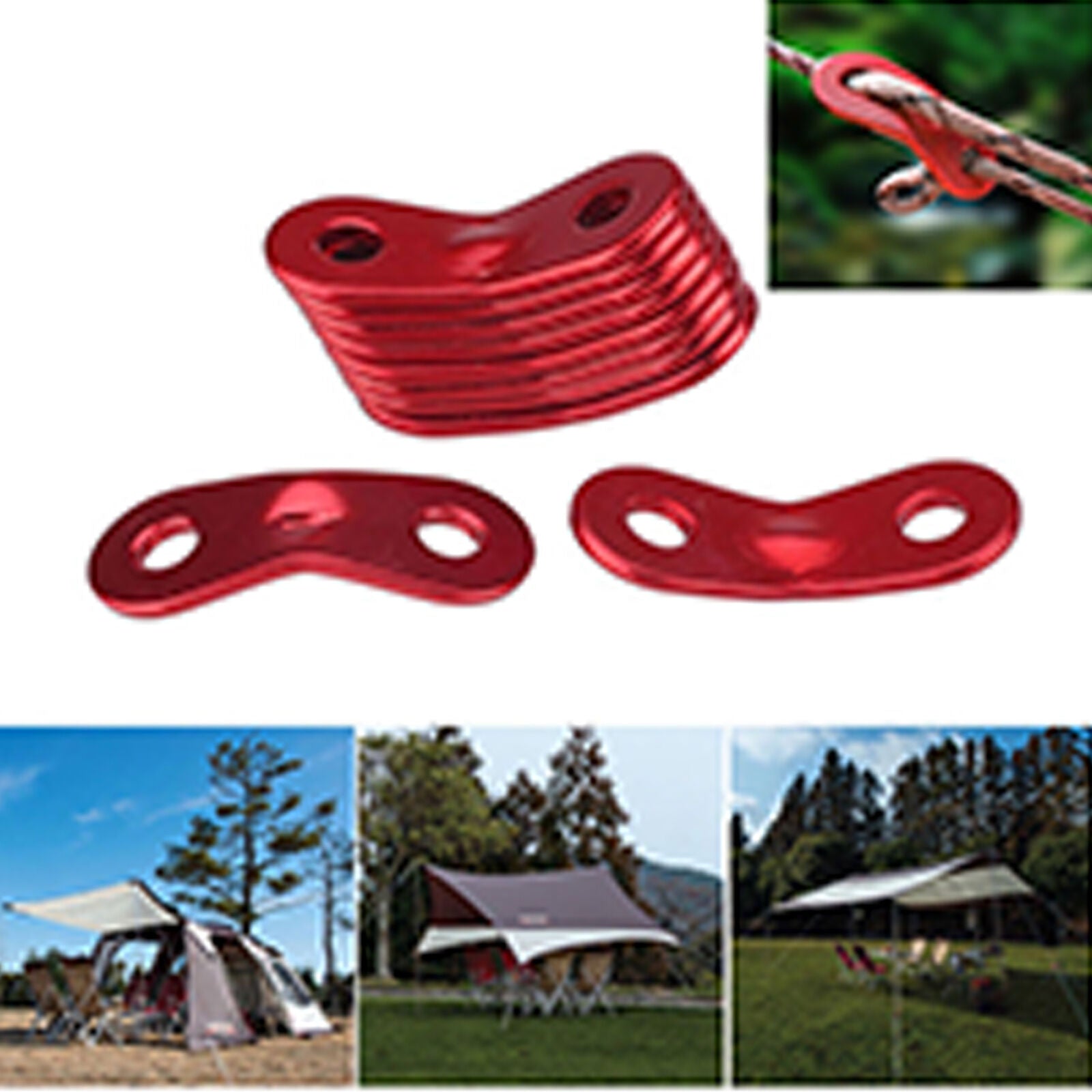 Guyline Tensioner Tent Rope Fastener  5pcs Camping Accessories  Rope Adjuster
