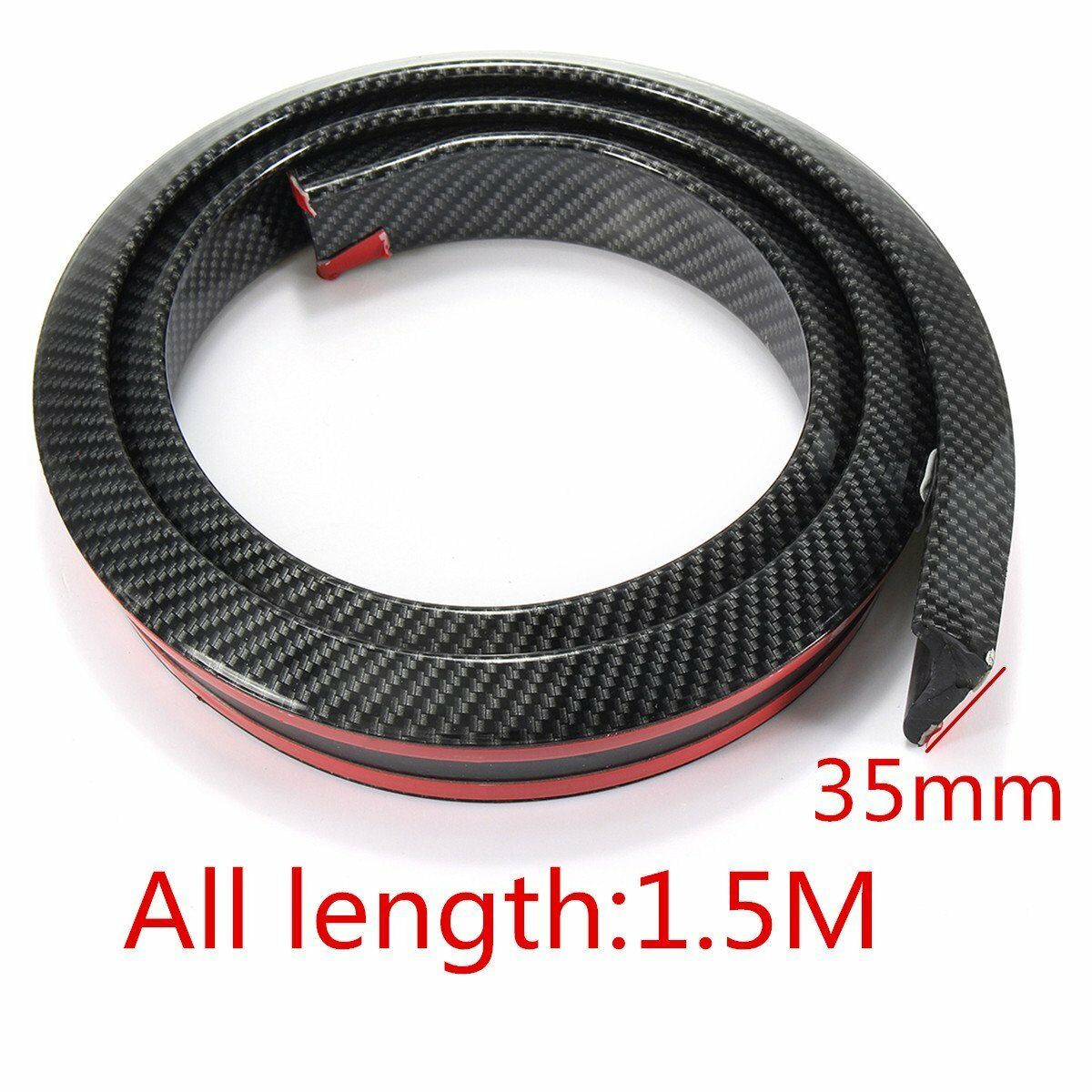 Universal Carbon Fiber Look Auto Car Rear Roof Trunk Spoiler Wing Lip 4.9ft/1.5M