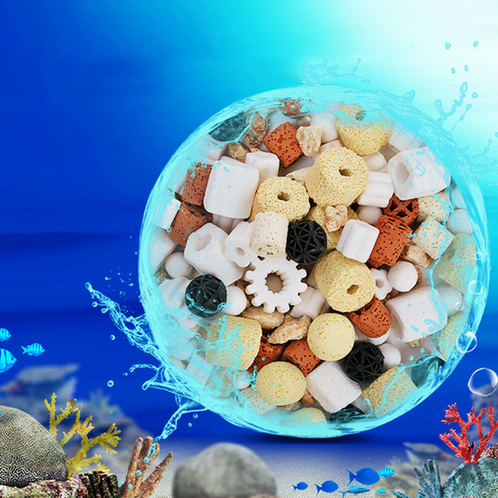 Aquarium Porous Ceramic Filter Media Biological Fish Tank Nitrifying Bacteria US
