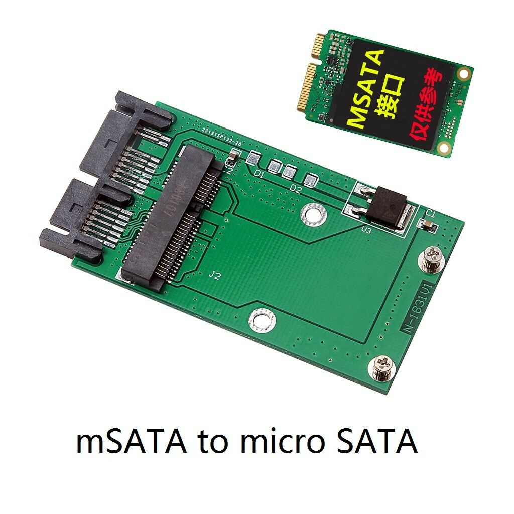 Mini PCIe PCI-e MSATA SSD To 1.8" Micro SATA Adapter Converter Card PCBA