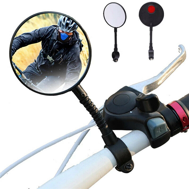 2Pcs Bicycle mirror Bike Handlebar Flexible Rear Back Mirror Rearview  NewB Lt