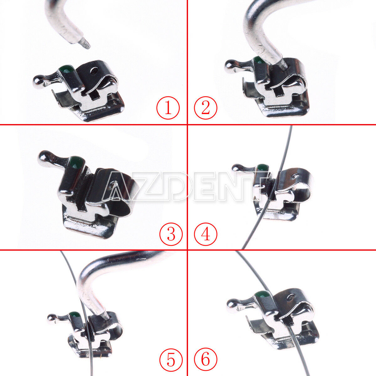 Dental Orthodontic Active Self-Ligating Brackets Mini Roth.022 Hooks 345 AZDENT