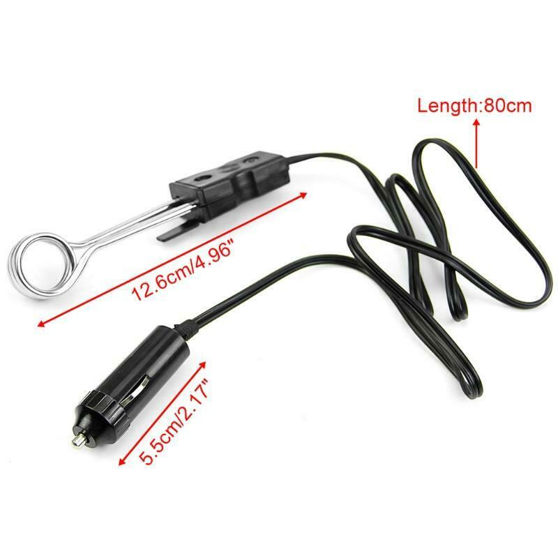 Mini Portable New 12V Car Immersion Heater Tea Coffee Water Auto Electric Heater