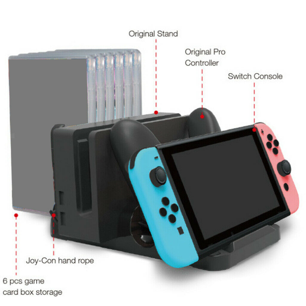 Multi-functional Charging Dock Station Storage Stand for Nintendo Switch NS