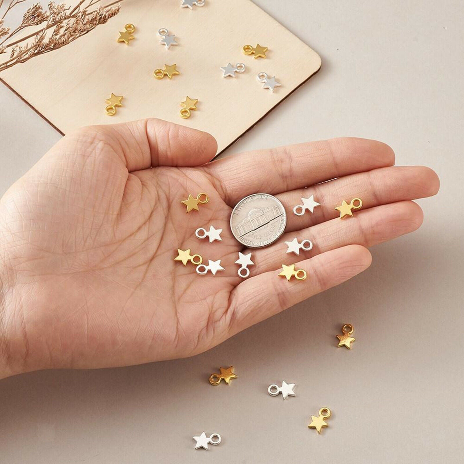 160x Zinc Alloy Mixed Star Pendant Charms DIY Jewelry Necklace Making Crafts